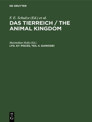cover image of Pisces, Teil 4. Ganoidei